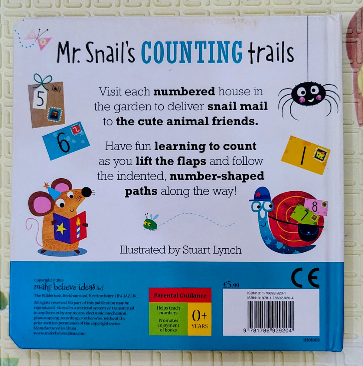 Mr. Snail's Counting Trails by Stuart | Finger Tracing Book