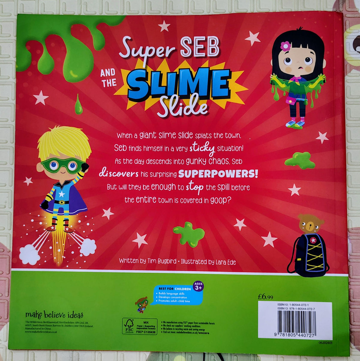Super Seb and the Slime Slide by Tim Bugbird | Make believe ideas