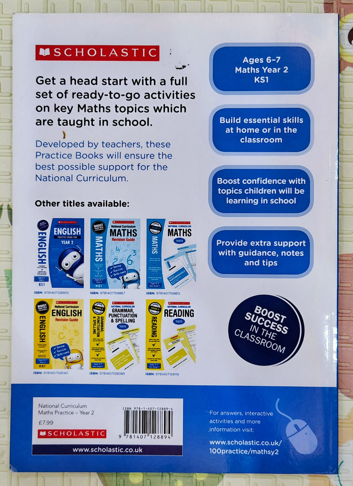 National Curriculum Maths Practice Book for Year 2 by Scholastic | 6-7 years