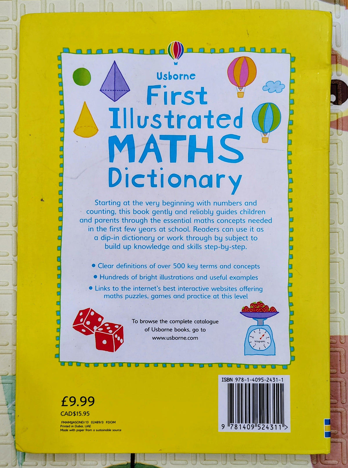 First Illustrated Maths Dictionary by Usborne | 4-6 years