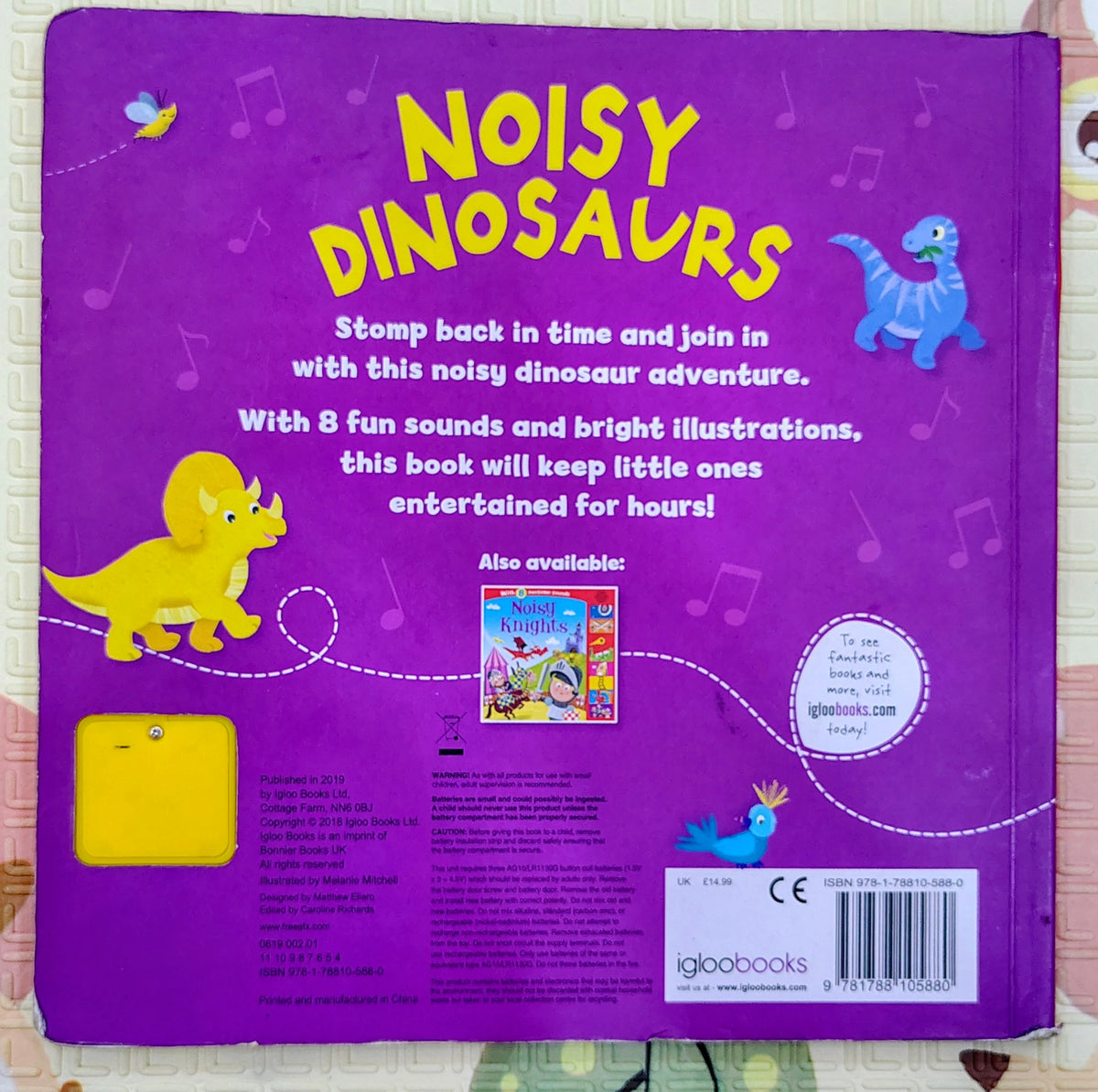 Noisy Dinosaurs | Sound Book with 8 Awesome Sounds | IglooBooks
