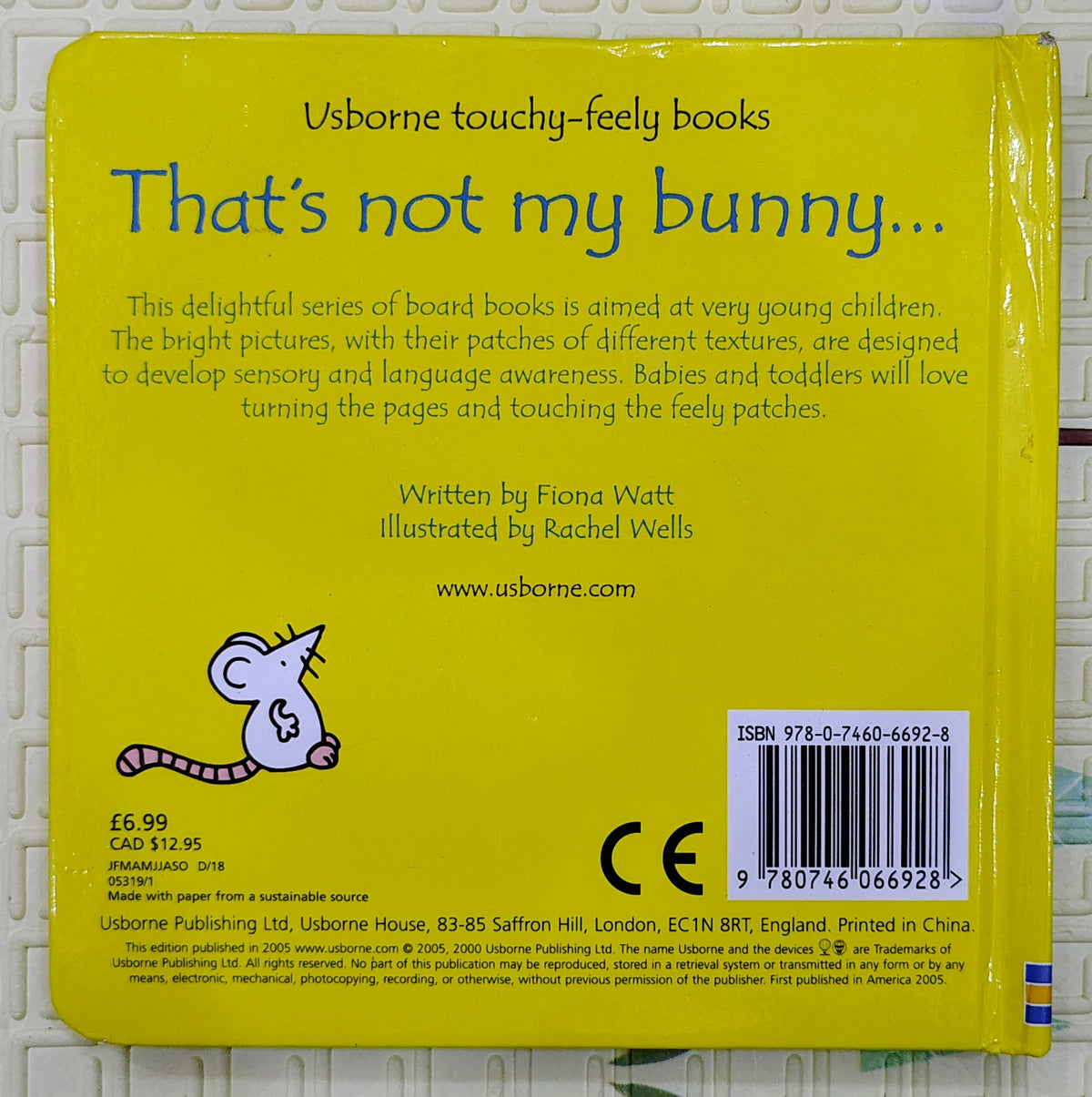 That's not my bunny... by Fiona Watt | Usborne Touch and Feel