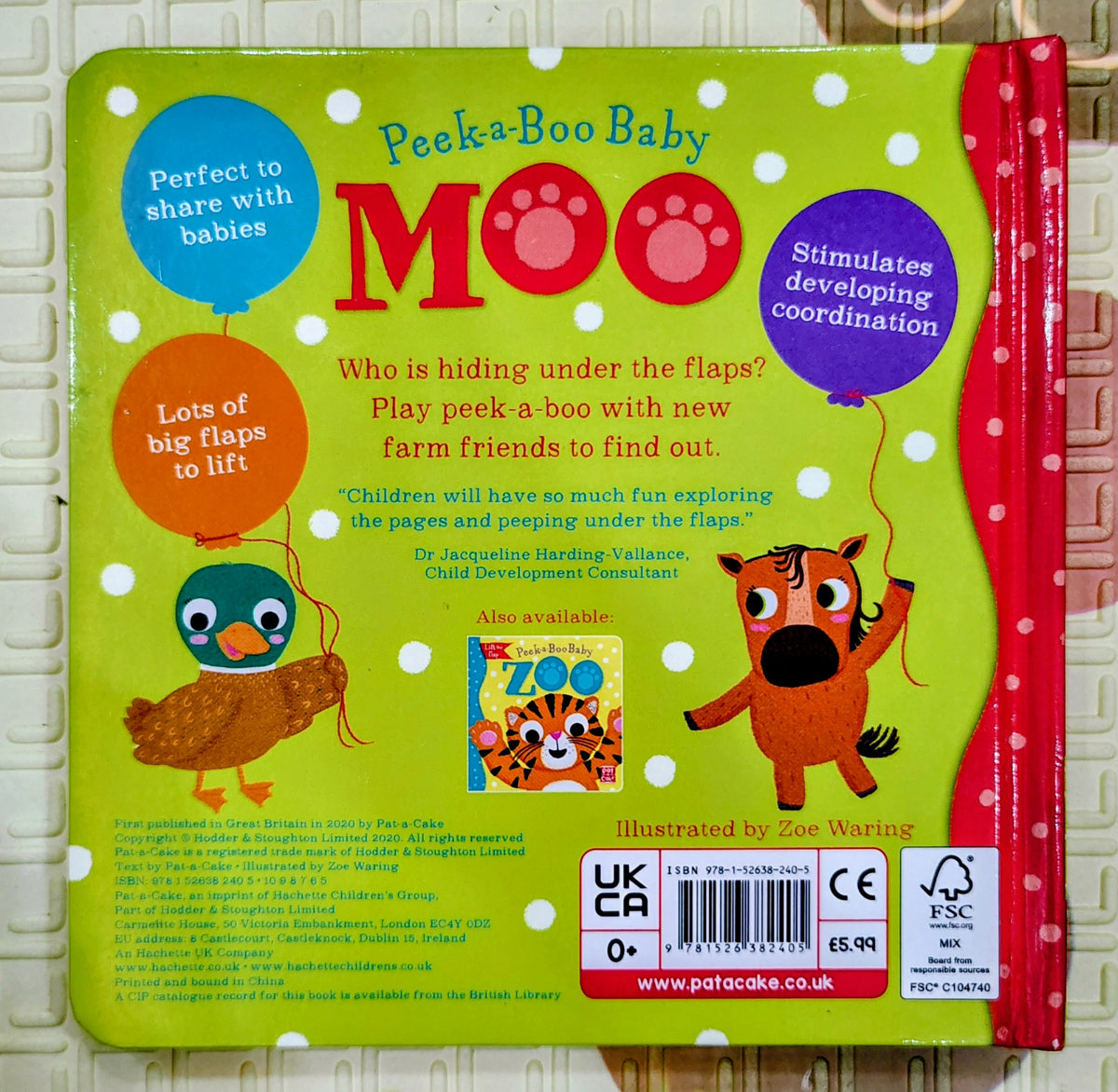 Lift the flap Peek-a-Boo Baby Moo | Pat-a-Cake