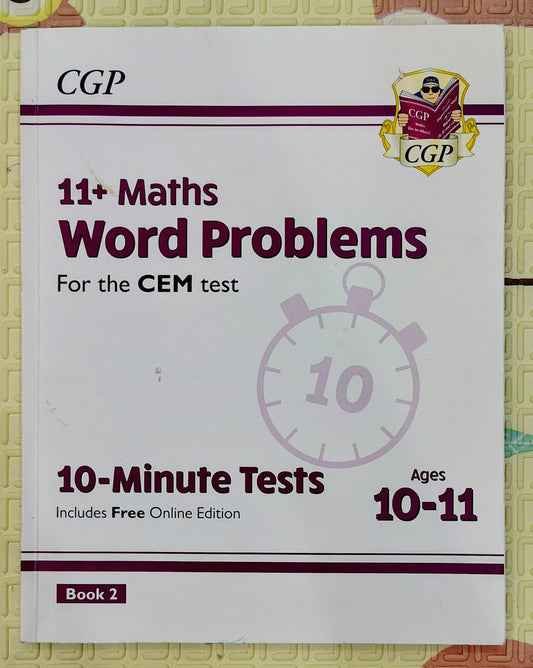 11+ Maths Word Problems for the CEM Test by CGP | Study Guide