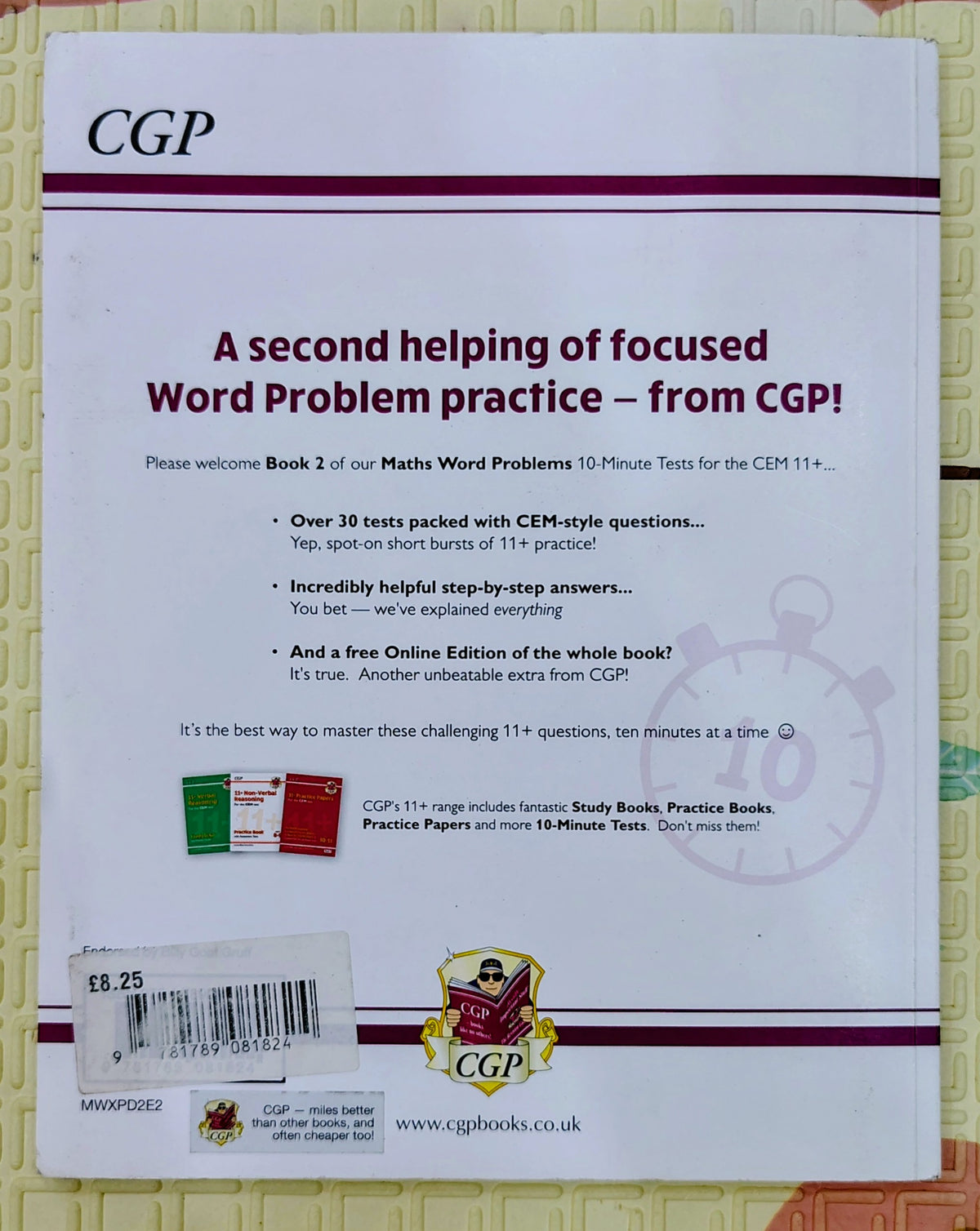 11+ Maths Word Problems for the CEM Test by CGP | Study Guide