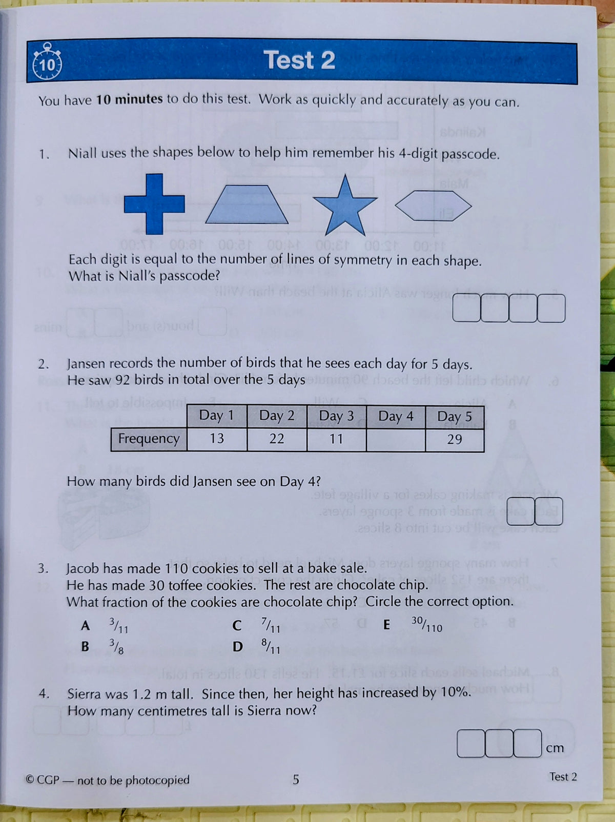 11+ Maths Word Problems for the CEM Test by CGP | Study Guide
