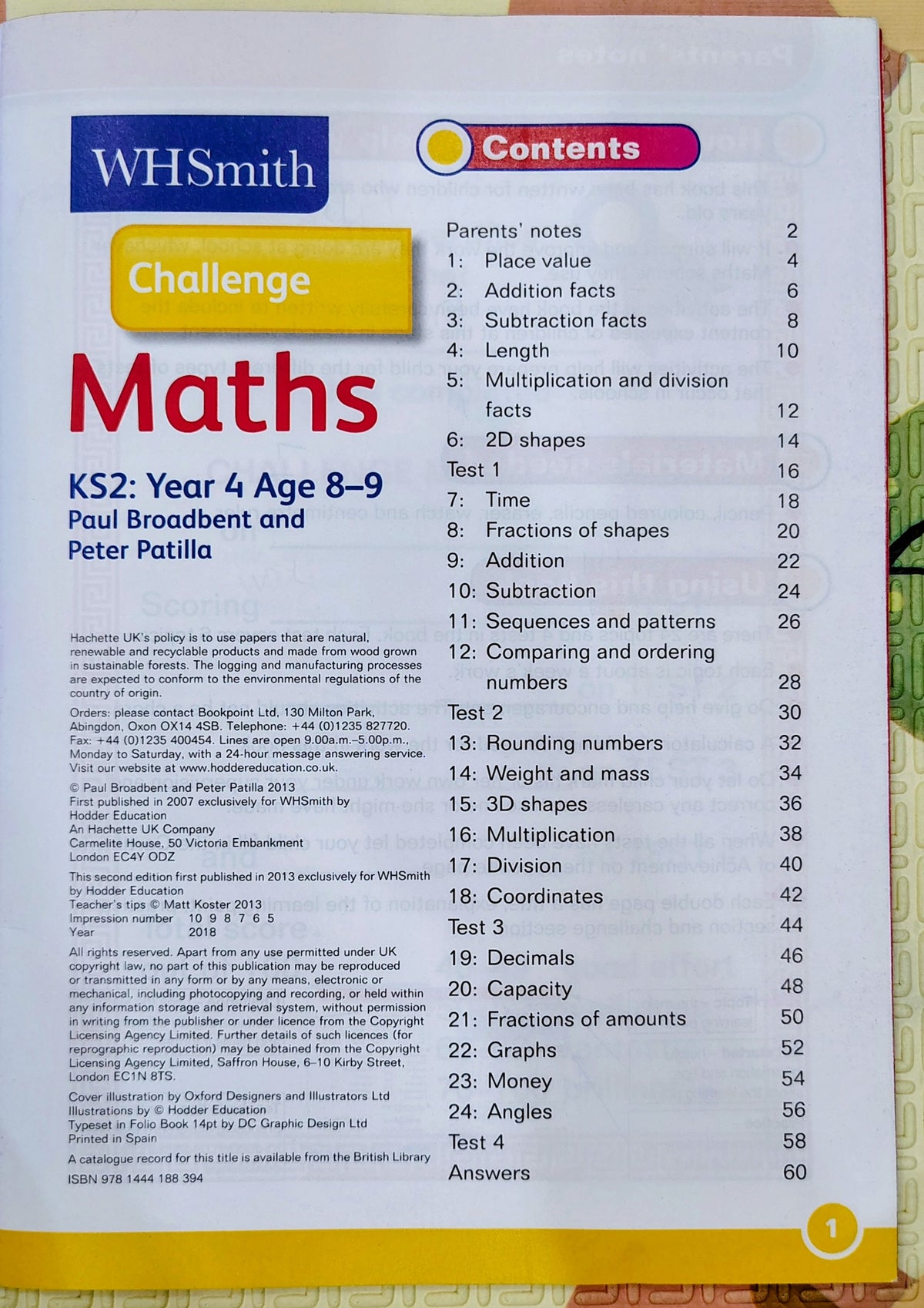 Maths Challenge Age 8-9 Year 4 by WHSmith | Educational