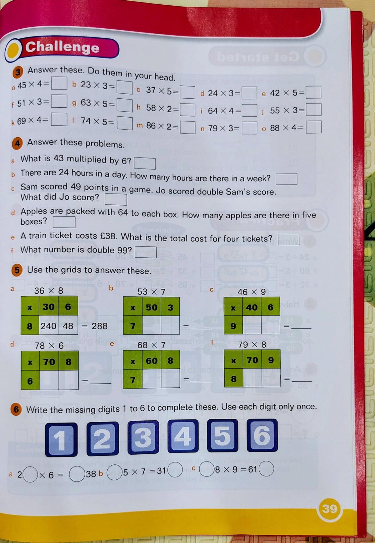 Maths Challenge Age 8-9 Year 4 by WHSmith | Educational
