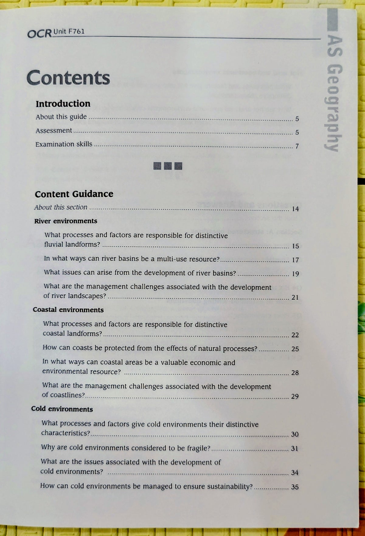 OCR AS Geography: Managing Physical Environments by Philip Allan | Revision