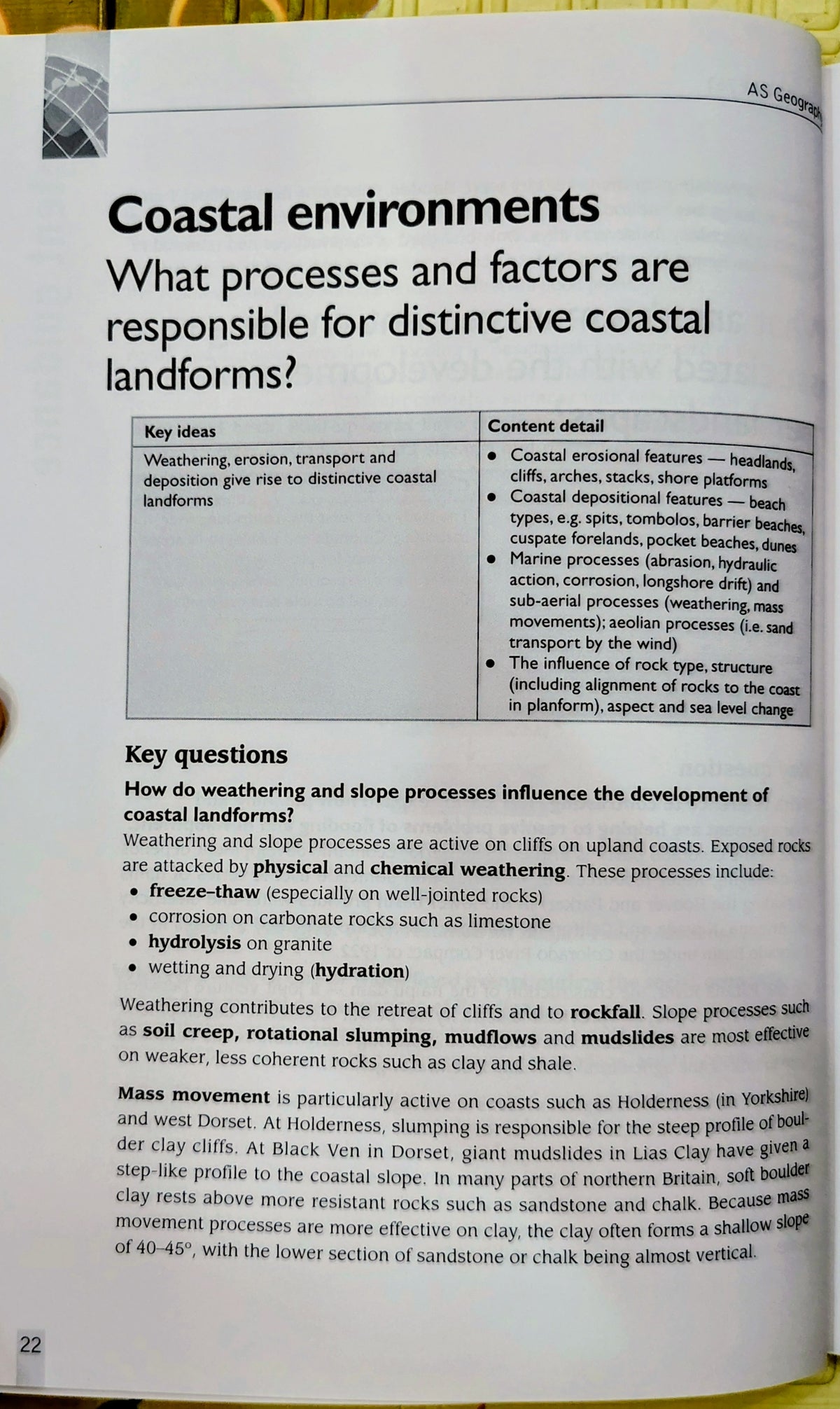 OCR AS Geography: Managing Physical Environments by Philip Allan | Revision