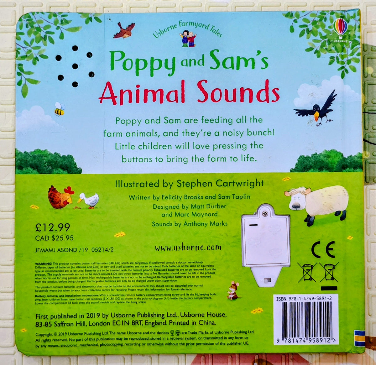 Poppy and Sam's Animal Sounds by Stephen Cartwright | Usborne Sound Book