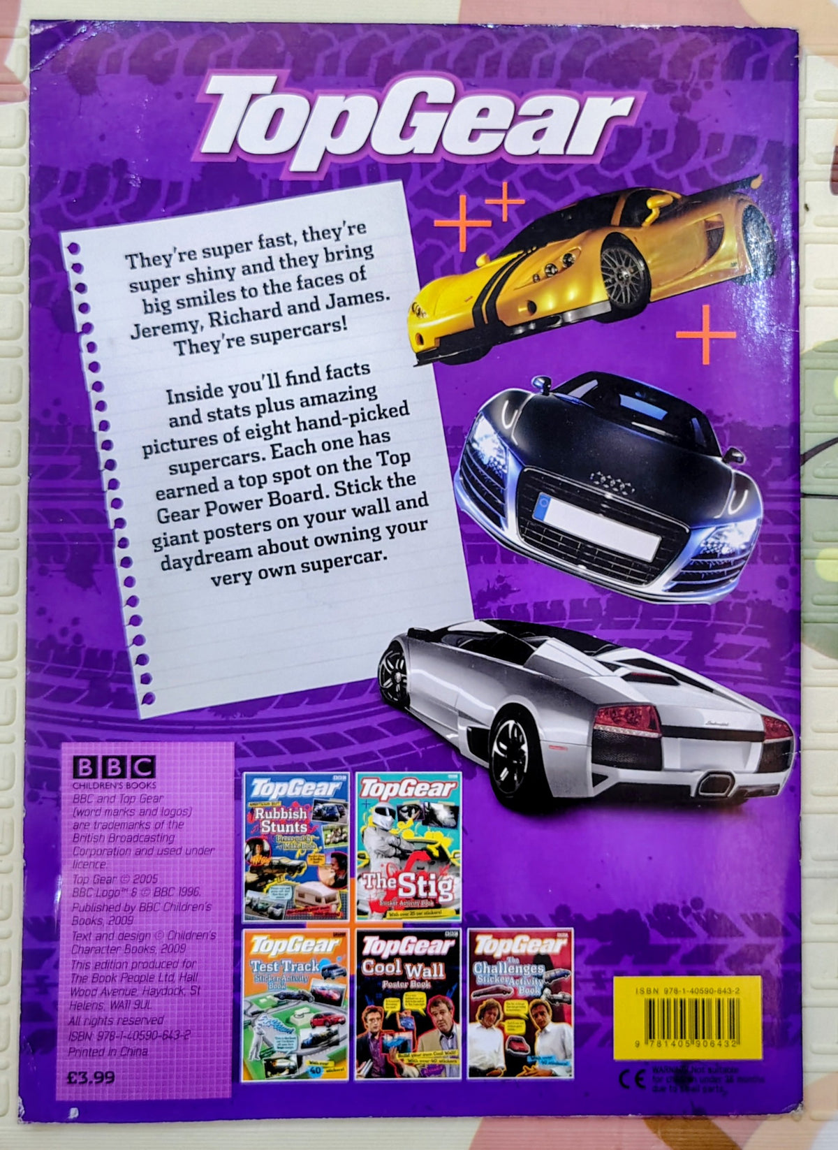 Top Gear Supercar Poster Book | BBC Children's Books