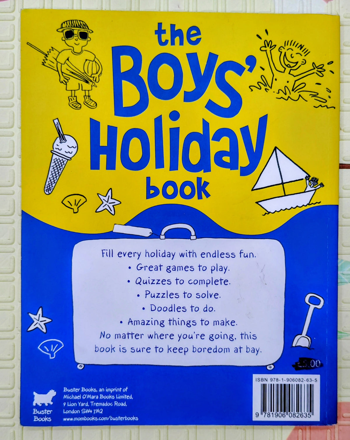 The Boys' Holiday Book | Buster Books | Full of Games & Puzzles