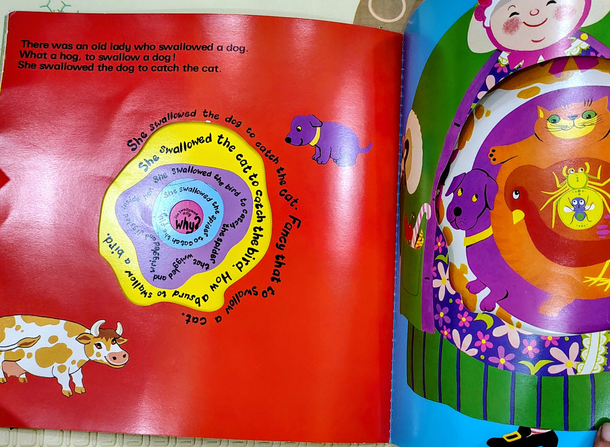 There Was an Old Lady Who Swallowed a Fly by Pam Adams | Classic story with holes