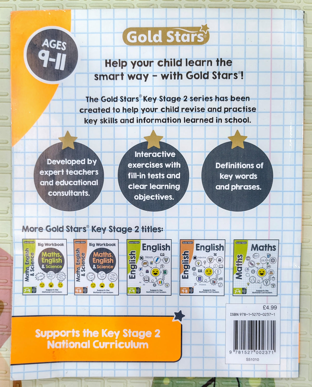 Gold Stars Maths Ages 9-11 by Gold Stars | Activity Book