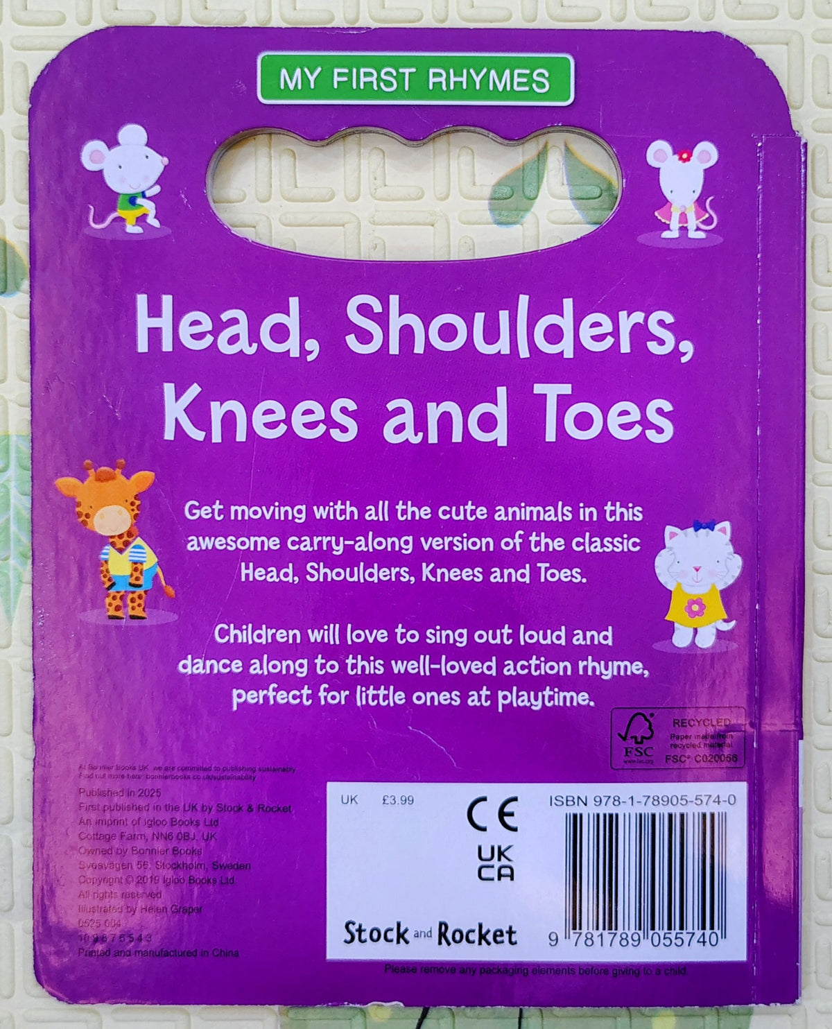 Head, Shoulders, Knees and Toes by My First Rhymes | Board Book