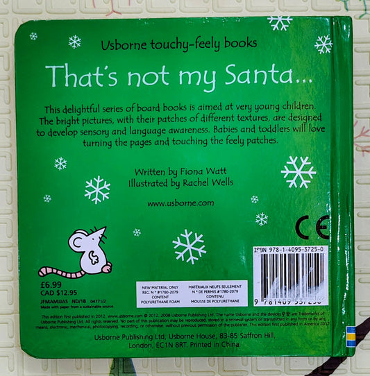 That's not my Santa... by Fiona Watt | Usborne Touch and Feel