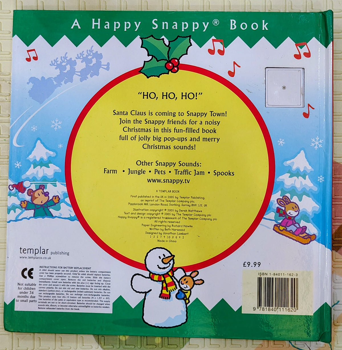 Snappy Sounds Christmas by Derek Matthews | Pop up and Sound Book