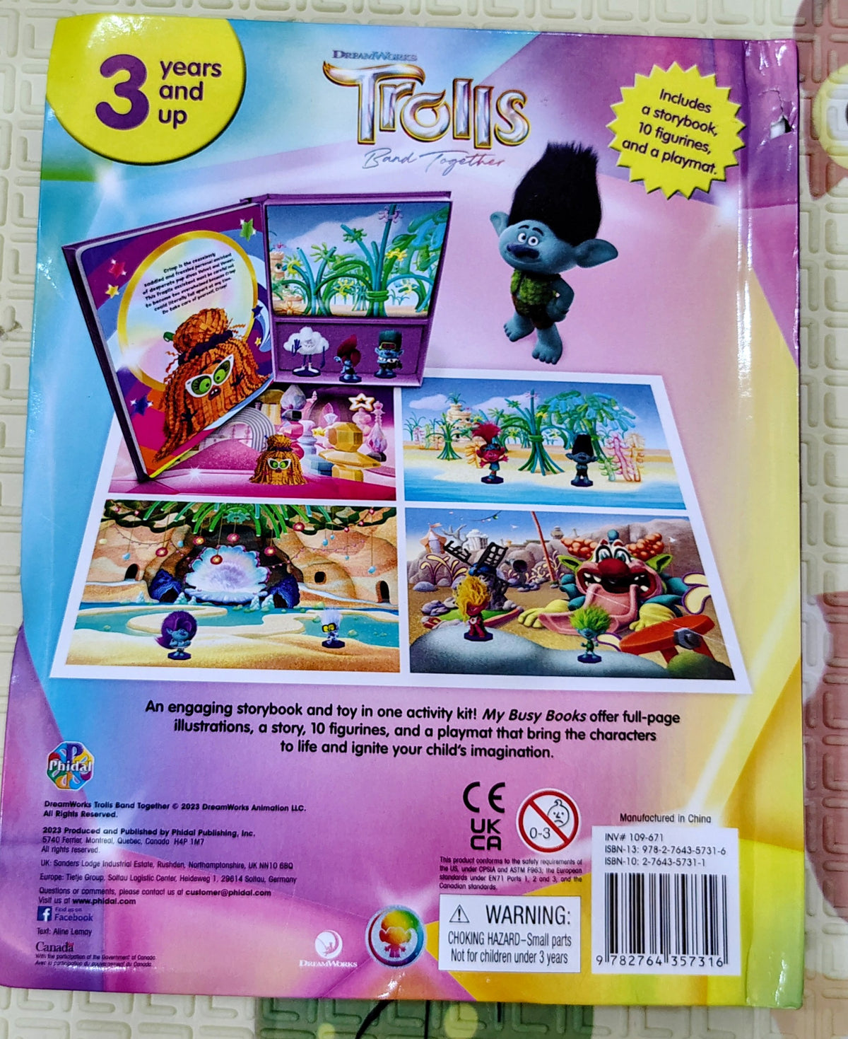 Trolls Band Together My Busy Books by DreamWorks | Story and 10 Mini Figurines