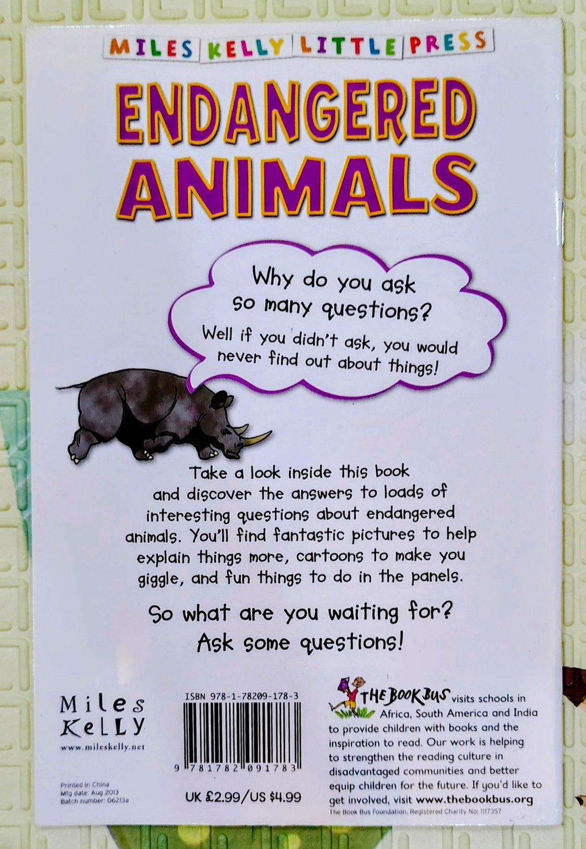 Endangered Animals by Miles Kelly | First Q&A | Book Bus