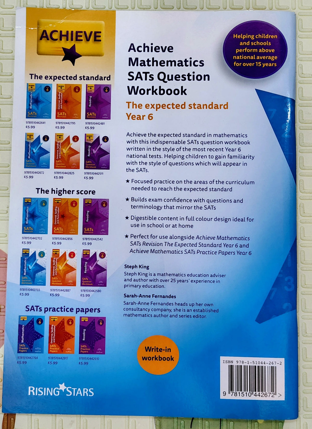 Mathematics SATs Question Workbook Year 6 by Steph King & Sarah-Anne Fernandes | Rising Stars