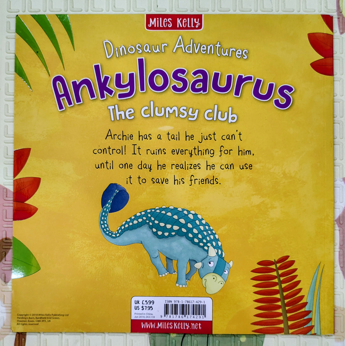 Dinosaur Adventures: Ankylosaurus - The Clumsy Club by Fran Bromage | Miles Kelly