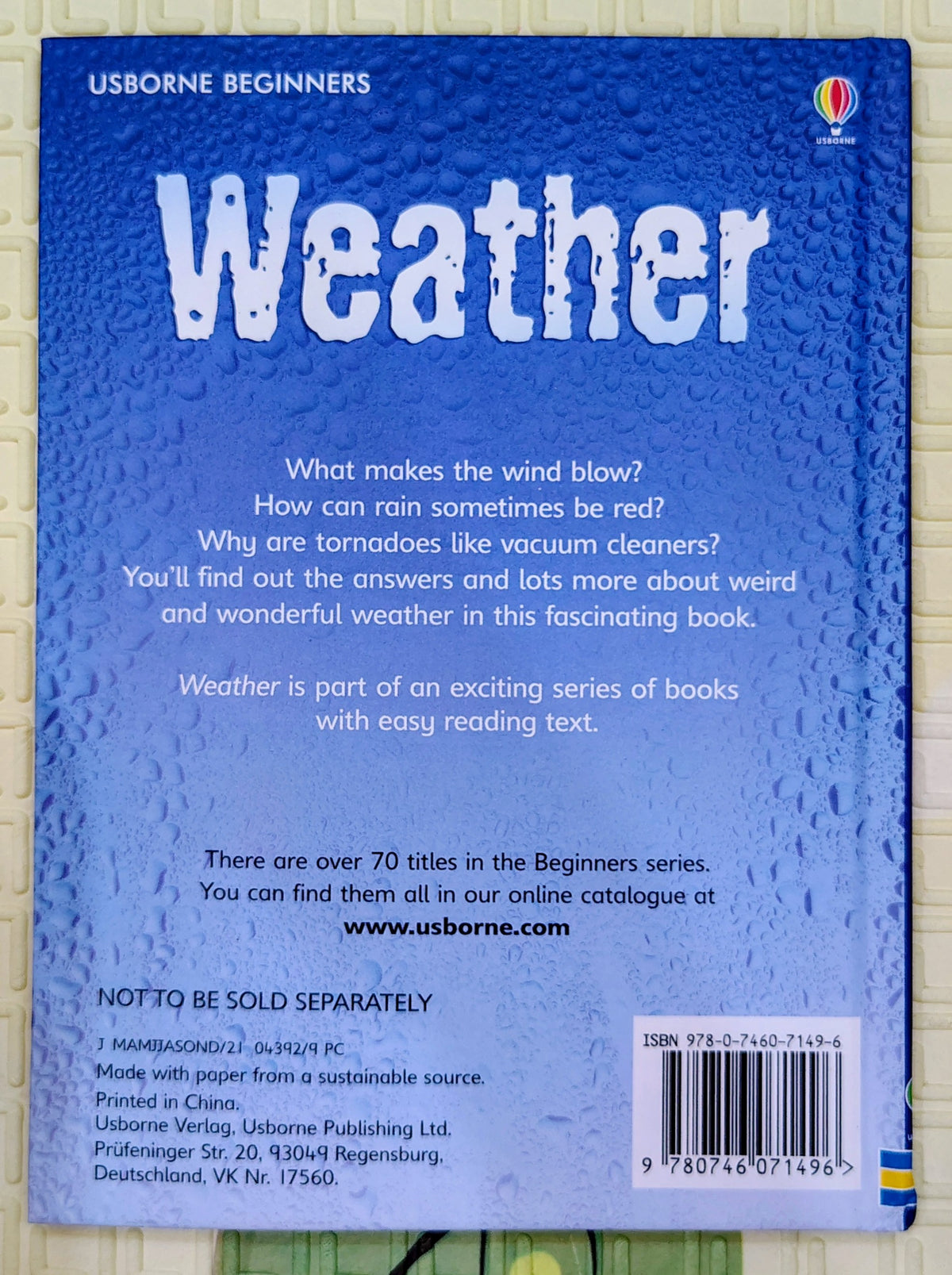 Weather by Usborne | Usborne Beginner