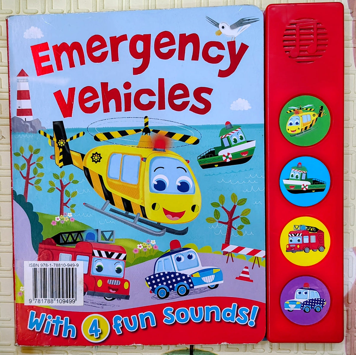 Emergency Vehicles with 4 fun Sounds! | Sound Book