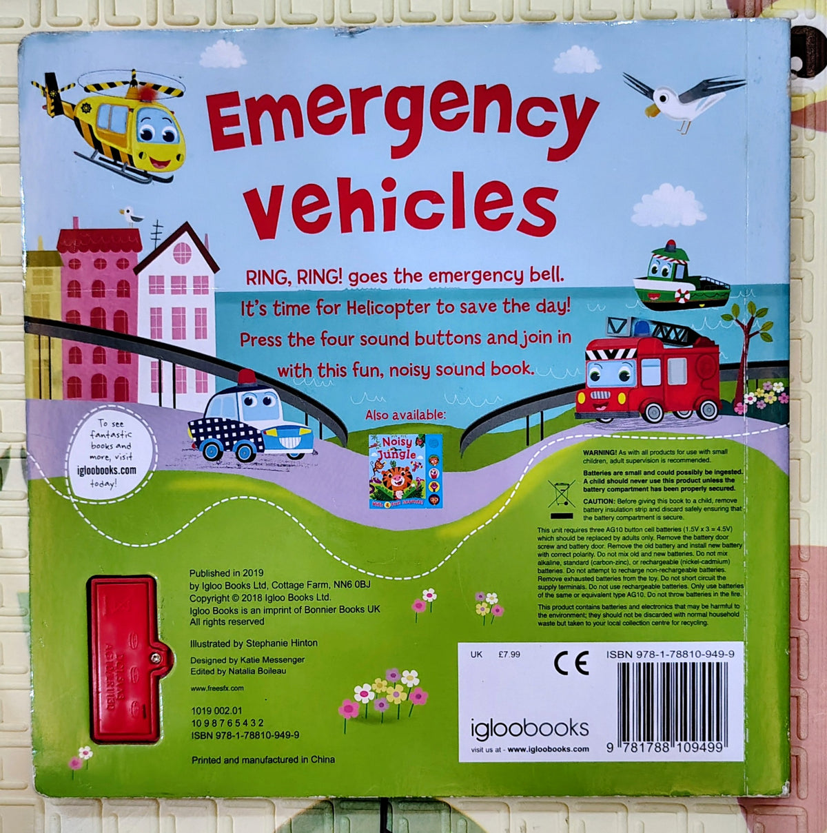 Emergency Vehicles with 4 fun Sounds! | Sound Book