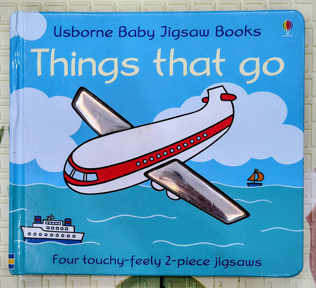 Usborne 2 Piece Jigsaw - Things that go | Touch and Feel Jigsaw
