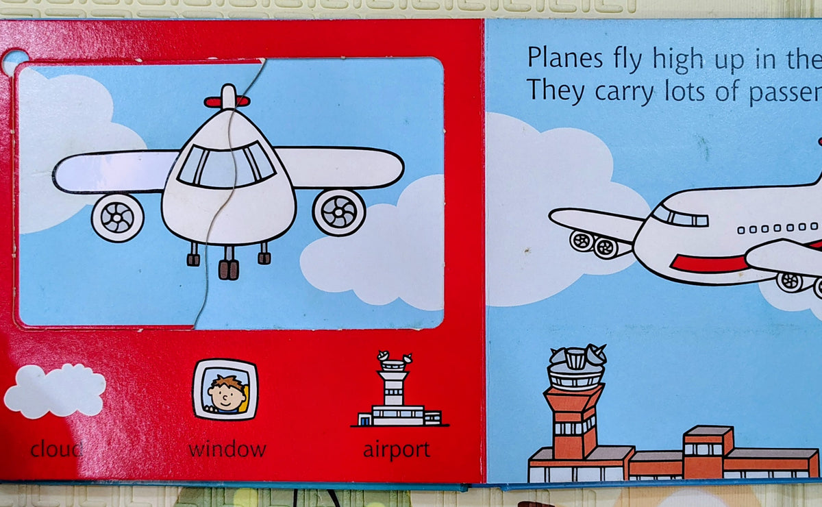 Usborne 2 Piece Jigsaw - Things that go | Touch and Feel Jigsaw
