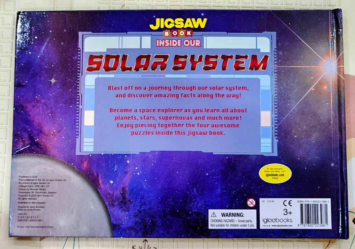 Inside Our Solar System Jigsaw Book | Four 96 Piece Jigsaw and Facts book