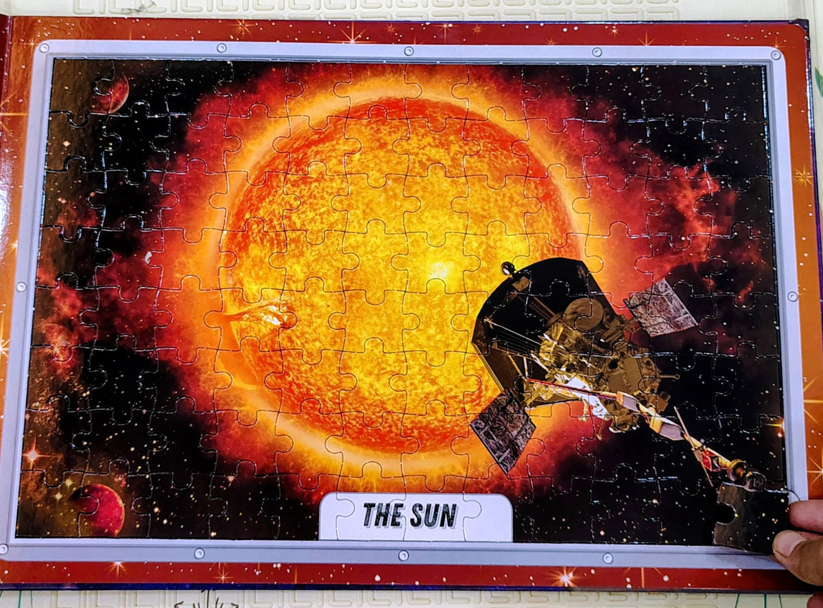 Inside Our Solar System Jigsaw Book | Four 96 Piece Jigsaw and Facts book