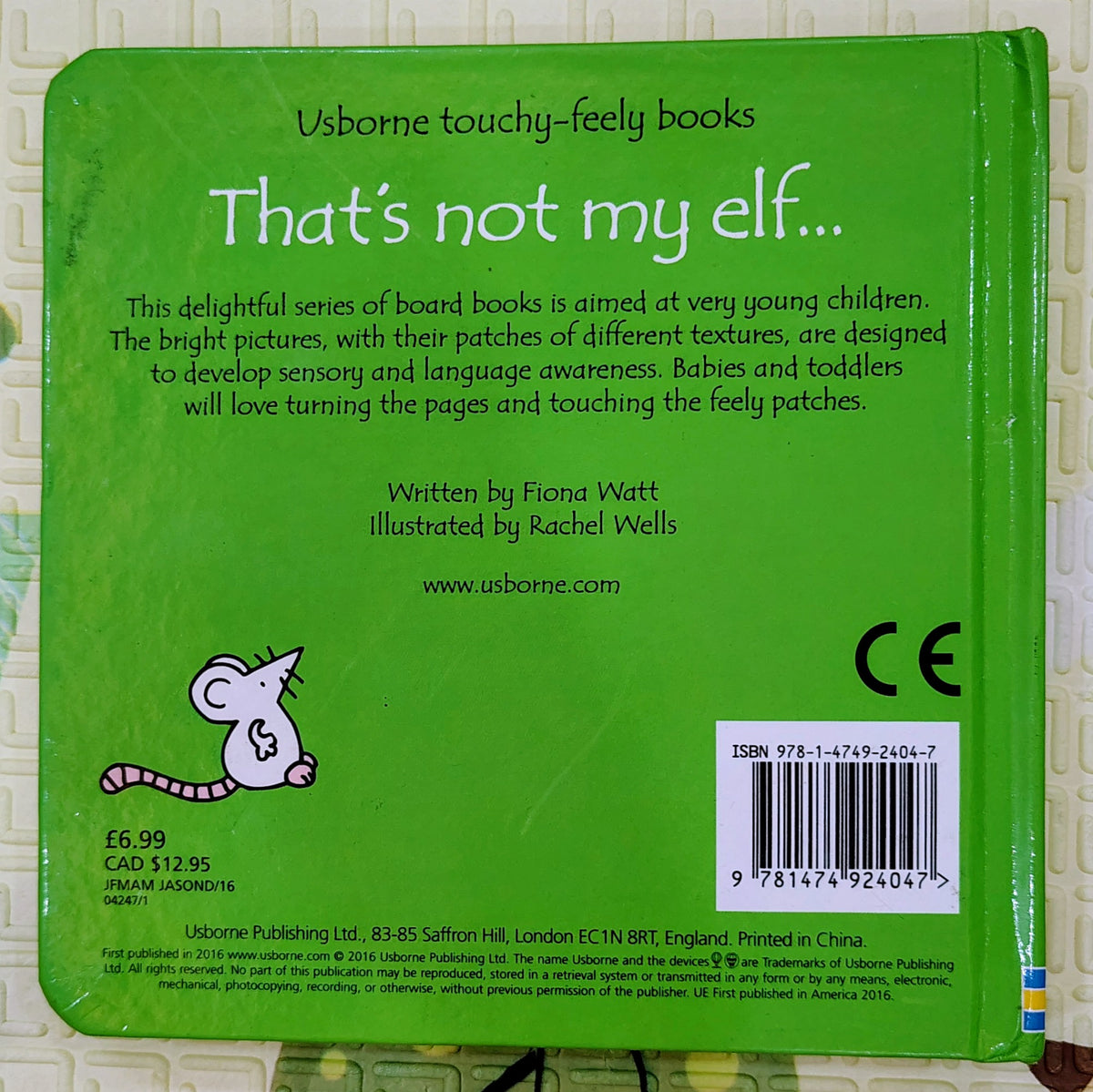 That's Not My Elf by Fiona Watt | Usborne Touch and Feel