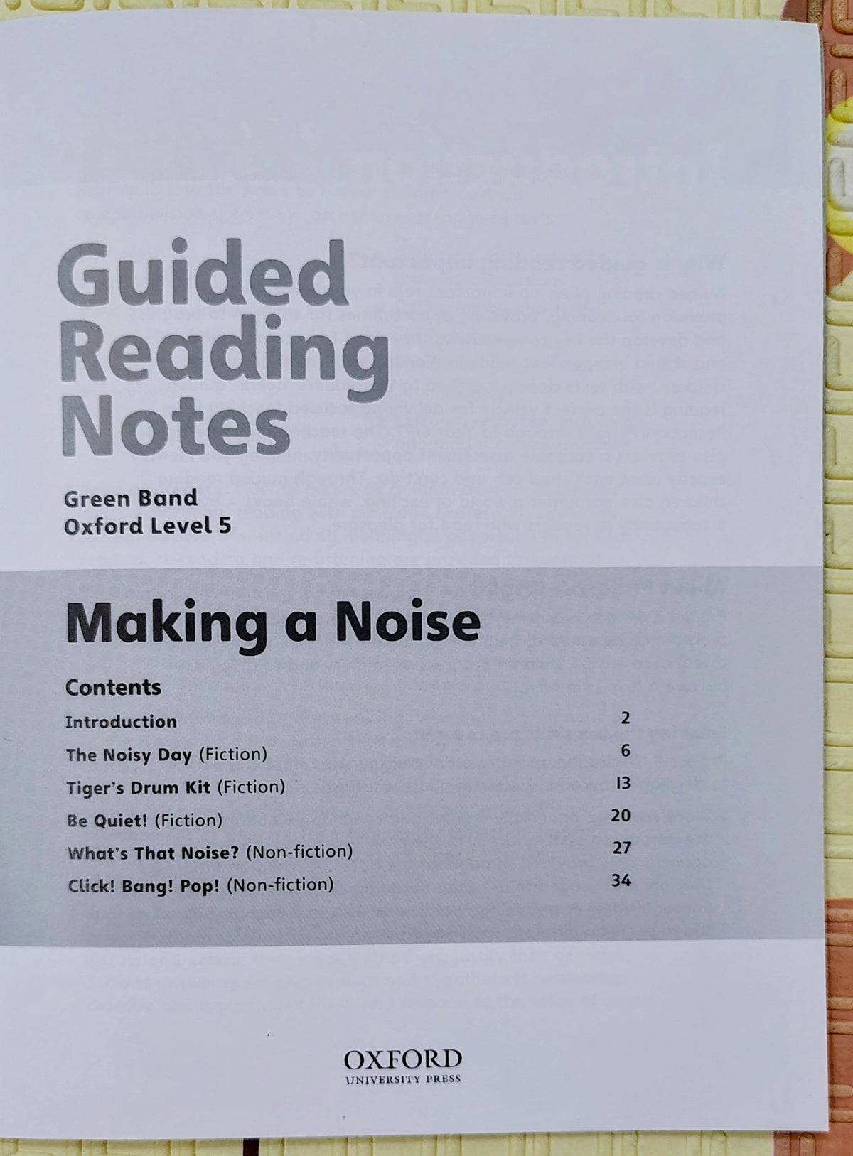 Guided Reading Notes: Making a Noise by Maureen Lewis | Oxford University Press