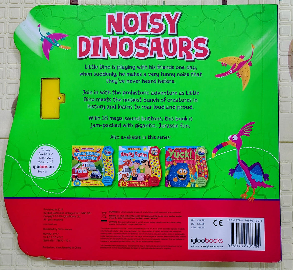 Mega Sounds Noisy Dinosaurs | 18 Roarsome Sounds |  IglooBooks