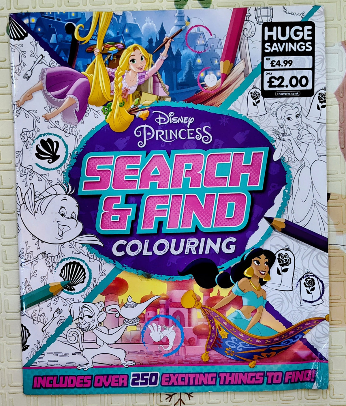 Disney Princess Search & Find Colouring | Activity Book