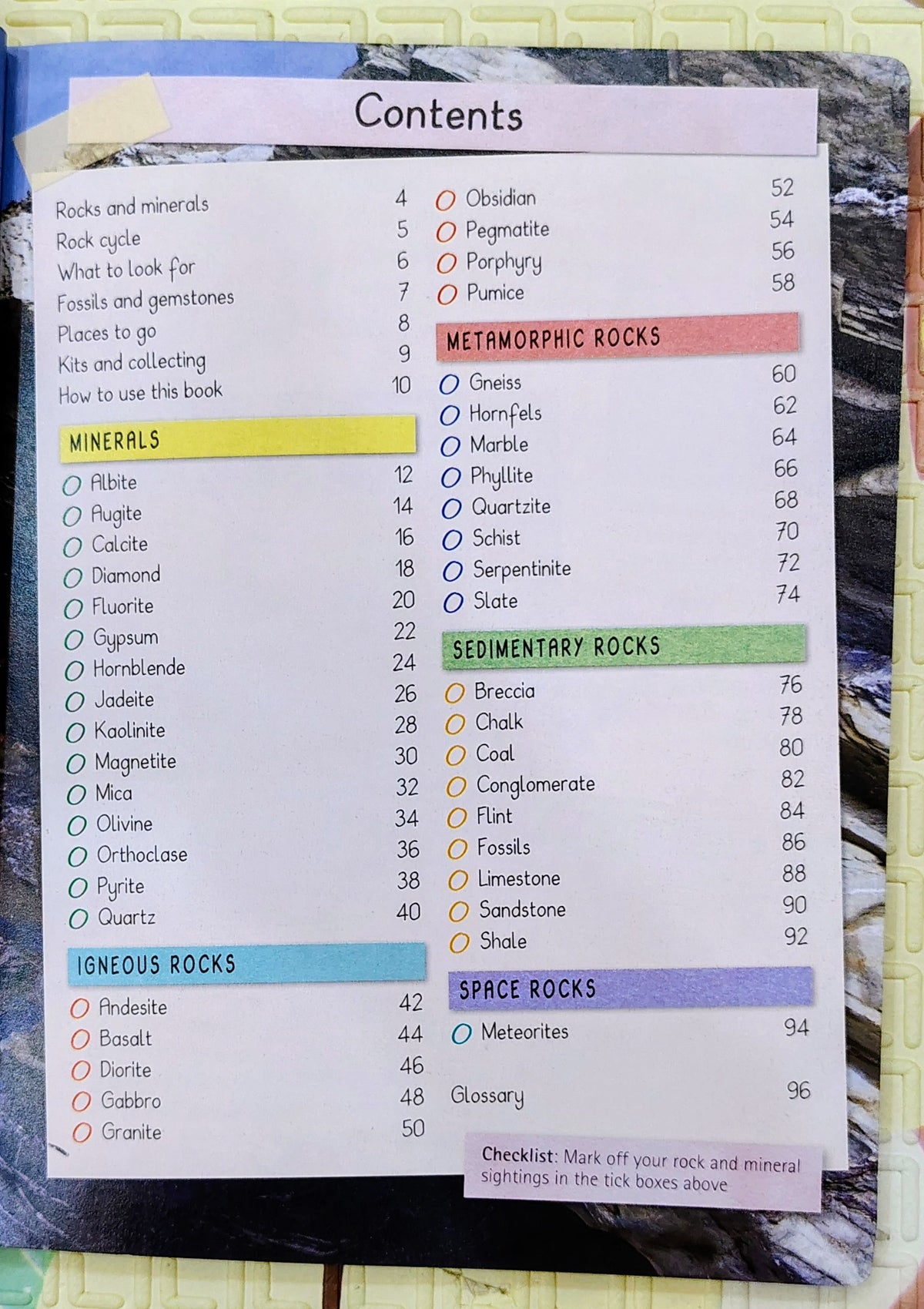 Handbook Rocks & Minerals | Miles Kelly Record Book