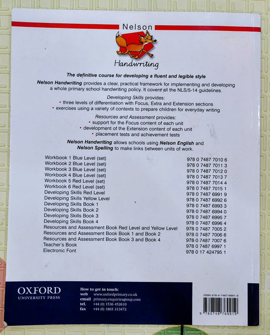Nelson Handwriting Developing Skills Red Level by Oxford