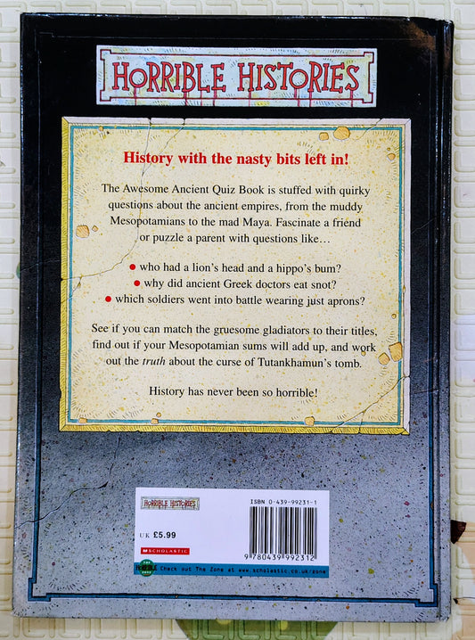 Horrible Histories: The Awesome Ancient Quiz Book by Terry Deary | Scholastic
