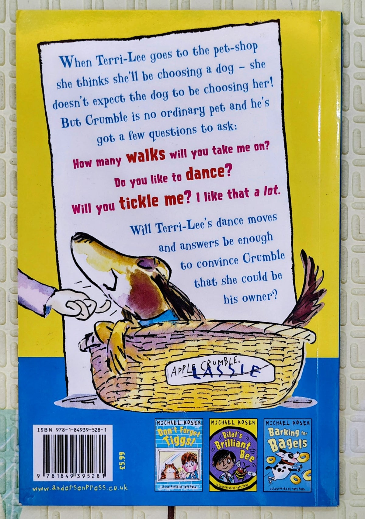 Choosing Crumble by Michael Rosen and Tony Ross| Early Chapter Book
