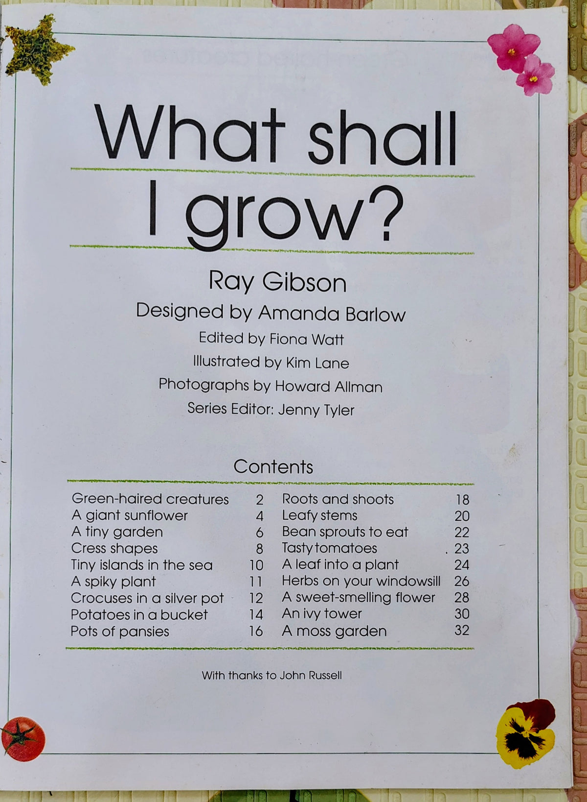 What Shall I Grow? | Usborne Publishing | Gardening & Nature