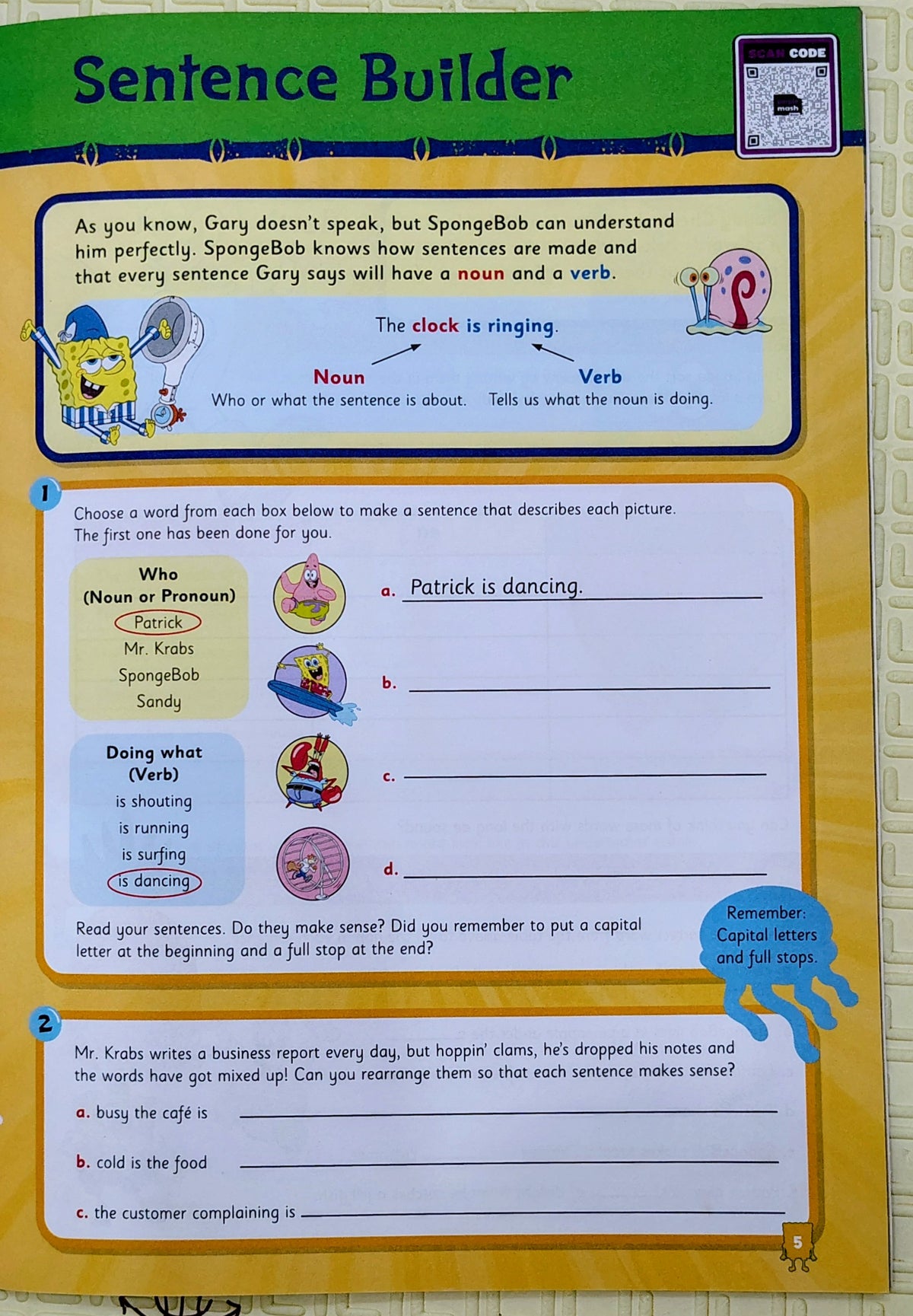 SpongeBob SquarePants English by Nickelodeon | Workbook for 5-7 years