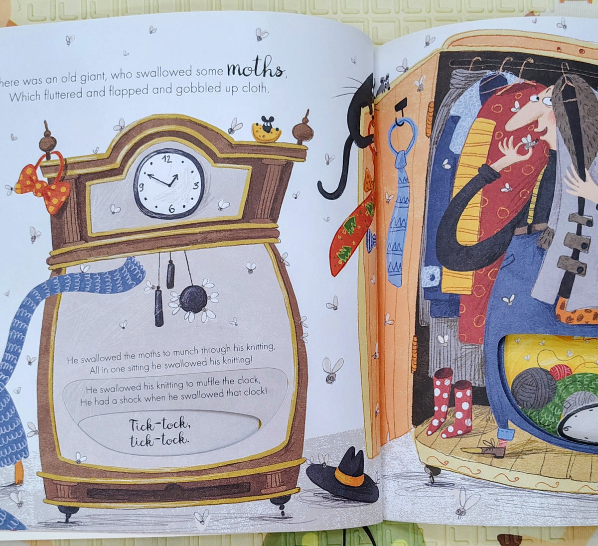 There Was An Old Giant Who Swallowed A Clock by Becky Davies | Little Tiger