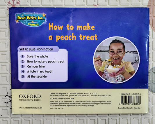 Read Write Inc. Phonics: How to Make a Peach Treat (Non Fiction Set 6, Book 2)